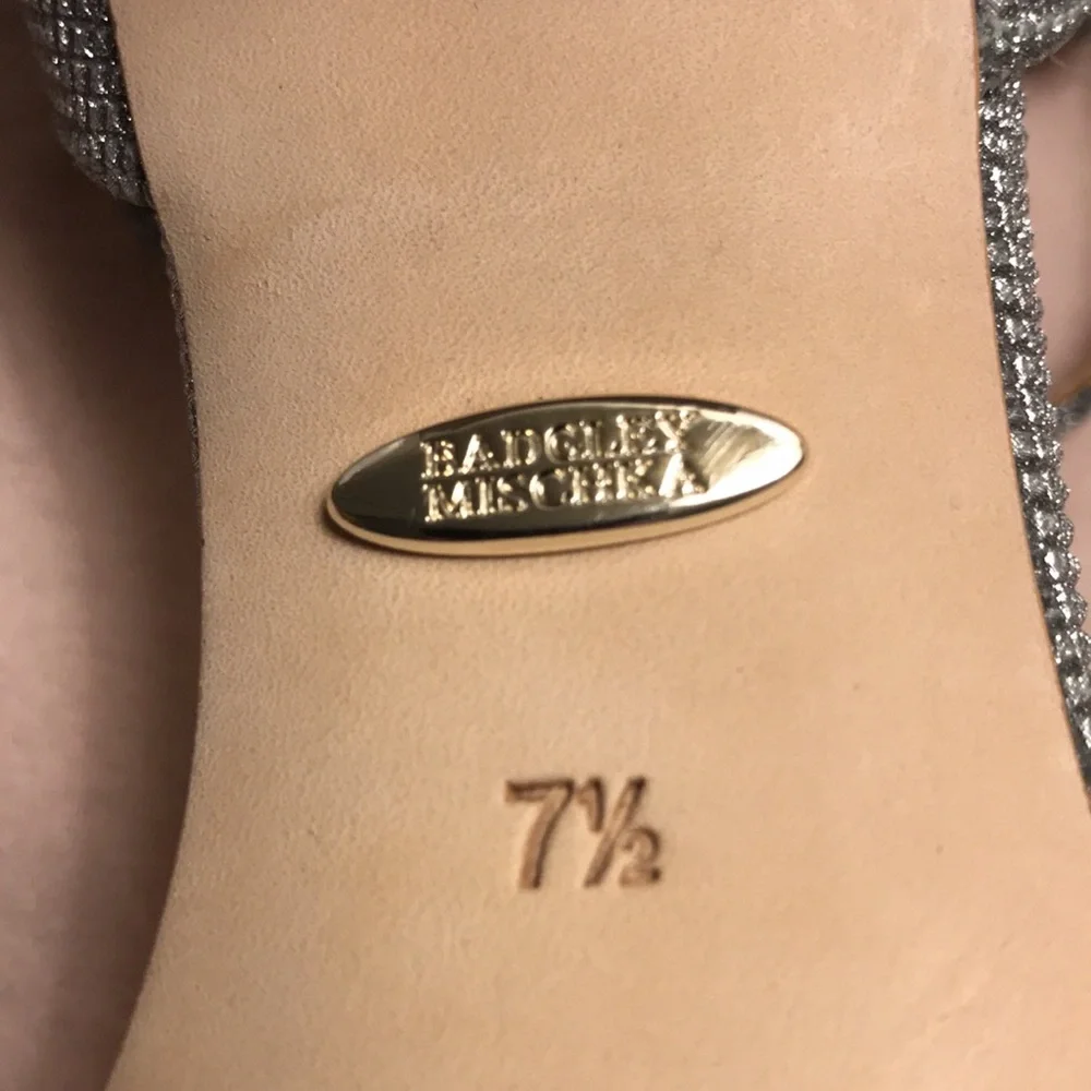 ❗️LAST CHANCE- BADGLEY MISCHKA Crystal Embellished Evening Shoes - Picture 14 of 14